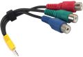 3.5mm AUX To RCA Component Green Blue Red YPbPr RCA Adapter Cable. 