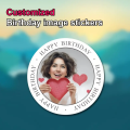 PCS Customizable Birthday Photo Stickers - Personalize with Your Favorite Photos Perfect for Parties and Gifts. 