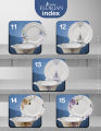 Melamine Dinner set with glass lids 72pieces ARKON- Florian. 