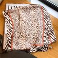 Leopard Print Scarf for Women Hijab Silk Skinny Muslim Headscarves Shawl Wraps Ladies Neckerchief Bandana Foulard Echarpe 2022. 