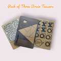 Pack of 03 Brain Teasers containing Magic Triangle Puzzle, Tic Tac, Ball Maze Game For Kids and Adults-Perfect Gift. 
