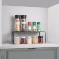 Kitchen Storage Iron Inside Cabinet Rack In Black, Multi-purpose Space Saving Home and Kitchen Accessories Organizers Shelf. 