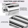 Pasta Maker, Roller Pasta Machine Stainless Steel Noodle Machine - 6 Adjustable Thickness Settings. 