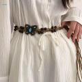 Skinny Tassel Belts, Rope Belt Women Tassel Braided Waist Belt Ladies Thin Belts Braided Dress Belt Boho Belt Fashion Woven Tassel Belt. 