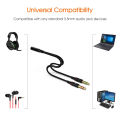 Headset Splitter TRRS 3.5mm Female Jack To Two 3.5 TRS Male Headphone Microphone Adapter Conversion Cable For Desktop Laptop PC. 