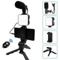 5-in-1 Video Making & Vlogging Kit | Tripod, LED Light, Microphone, Phone Holder & Wireless Remote | Smartphone Video Accessories. 