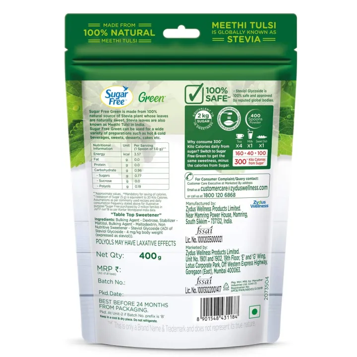 Sugar%20Free%20Green%20100%25%20Natural%20Sweetener%20-%20400%20g,%20Pouch%20&%20Sugarfree%20Natura%20Low%20Calorie%20Sweetner%20-%20Image%202