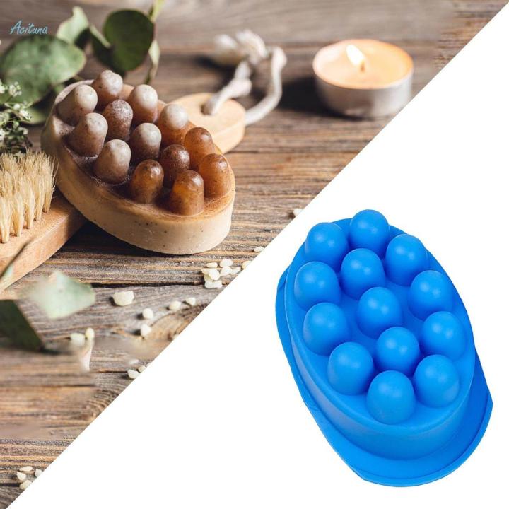Silicone Massage Soap Model Epoxy Casting Cement Clay Model DIY Crafts 3D Soaps Making Handmade Soap Model for Pudding, Fondant, Cake