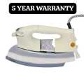Dry Iron De-Luxe Automatic Heavy Weight 220V-1000W 6.0 LBS Non-Stick Coating. 