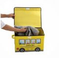 Bus Design Folding Storage Bins Quilt Basket Kid Toys Organizer Storage Boxes Cabinet Wardrobe Storage Bags. 