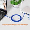LAN Cable 10 meters Cat 6 Ethernet Cable Fixed Connectors Internet Wire. 