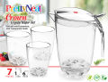 2.8 Liters Crystal Water Set (1 Jug & 3 Glasses). 