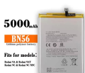 Redmi 9A , 9C Battery Replacement BN56 Battery with 5000mAh Capacity _ Silver. 