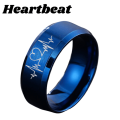 Heart Beat Rings For Men and Women Electrocardiogram Stainless Steel Ring ECG Fashion Unique Rings Lovers Ring Wholesale Rates. 