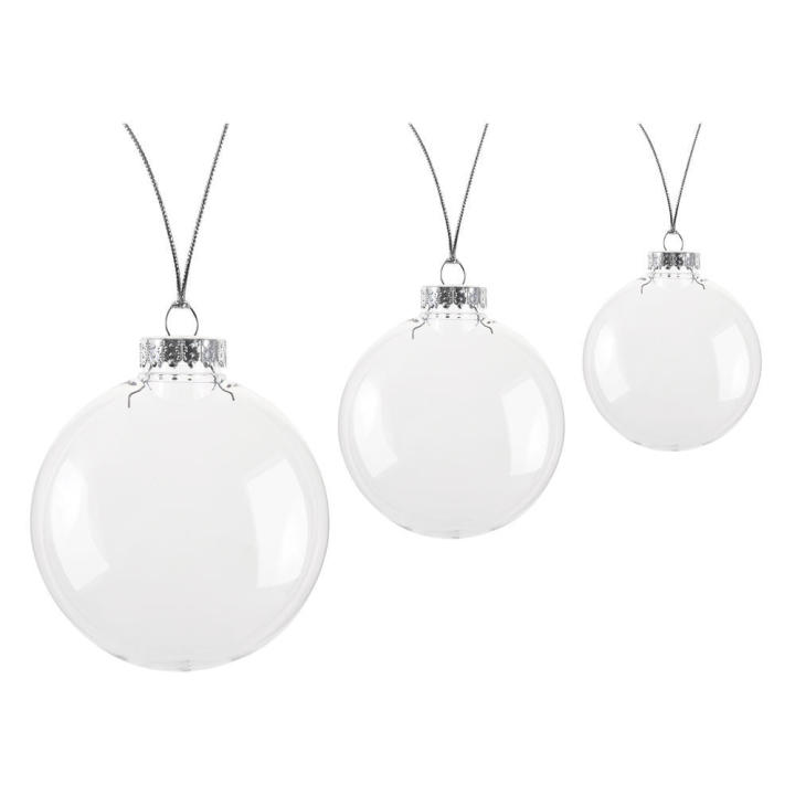 WADORN 24 Pièce Boule Décorative Ovale Transparente à Remplir