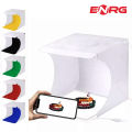 Energy - ENRG Dual LED Light Mini Photography Studio Box Photo 1100 Lumens For Shooting With 6 Background Color Drop Kit Portable Size 20 x 20cm. 