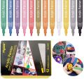 Acrylic Paint Marker Pens, 12 Vibrant Color Permanent Art Markers for Adult & Kids Rock Painting, Ceramic, Porcelain, Glass, Stones, Pebbles, Fabric,.... 