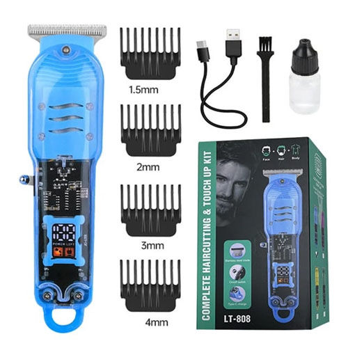 Professional Lt 808 Trimmer Transparent Body Beard Trimer Hair Clipper Electric Razor Hair Cutting Machine in pakistan