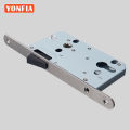 YONFIA 7250 Mute Stainless Steel Plate Silent Mortise Lock Body Anti Fingerprint Door Latch For Interior Door Handles. 