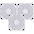 Lian Li UNI Fan P28 120mm Daisy-Chain PWM Case Fan with Controller | White - UF-P28120-3W, 3-Pack. 