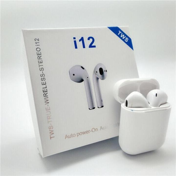 i7 i12 Airpods with Super Sound High Quality True Stereo Headphones with Built in Mic 10m Transmission Bluetooth Wireless Earbuds Charging Case Sport Headset for all Bluetooth Smart devices
