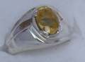Brilliant Yellow Pukhraj Silver ring for Men and Women great Luster. 