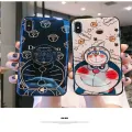 Phone Case OPPO A12 Back Cover Cute 3D Cartoon Blue Light Happy Doraemon Soft Couple Cases Stand Holder for OPPO A12 Case. 