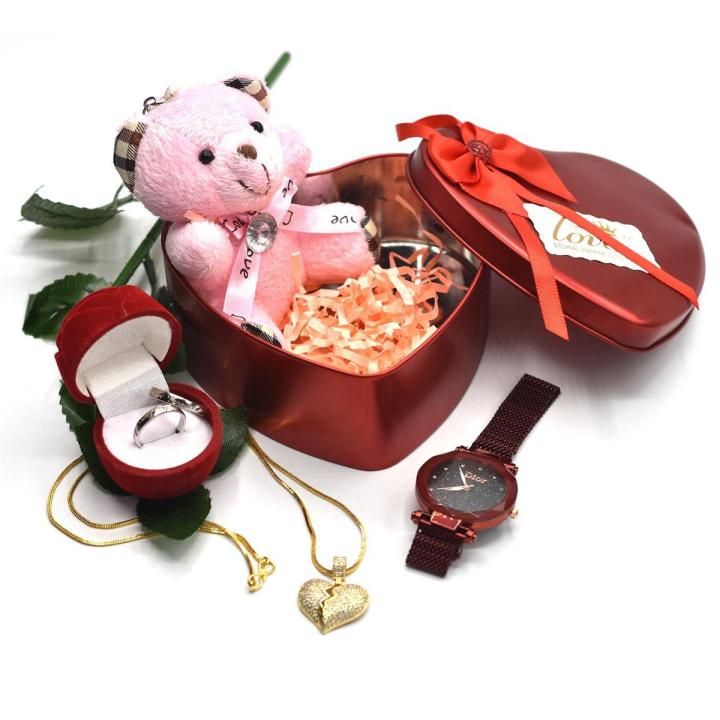 Valentine Gift Deal With Heart Shape Box For Girl