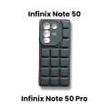 Infinix Note 50 4G / Note 50 Pro 4G Cover Soft Matte Silicone Puffer Down Jacket Style Box Design Camera Protection Back Case for Infinix Note 50 4G / Note 50 Pro 4G. 