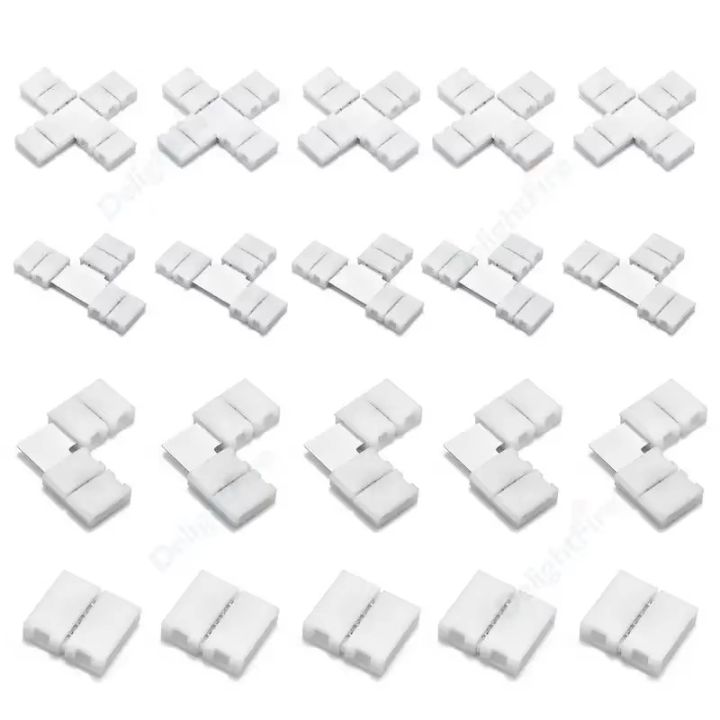 Rauf Traders 5 Pcs LED Strip Solderless 4PIN L/X Shape Corner Connector For RGB 3528 5050 Led Strip Light