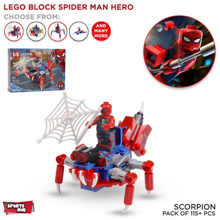 Super Hero Spiderman Blocks For Kids Building Blocks Spider-Man Toy Block Create Scorpion, Octopus & Venom, Amazing Spirder Man Movie Toys For Boys, Gifting Idea for boy, Action Hero Comics Block Play