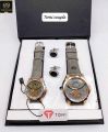 TOMI COUPLE WATCH GOOD LOOKING DILE GOOD QUALITY LATHER STRAP WITH CAFLING. 