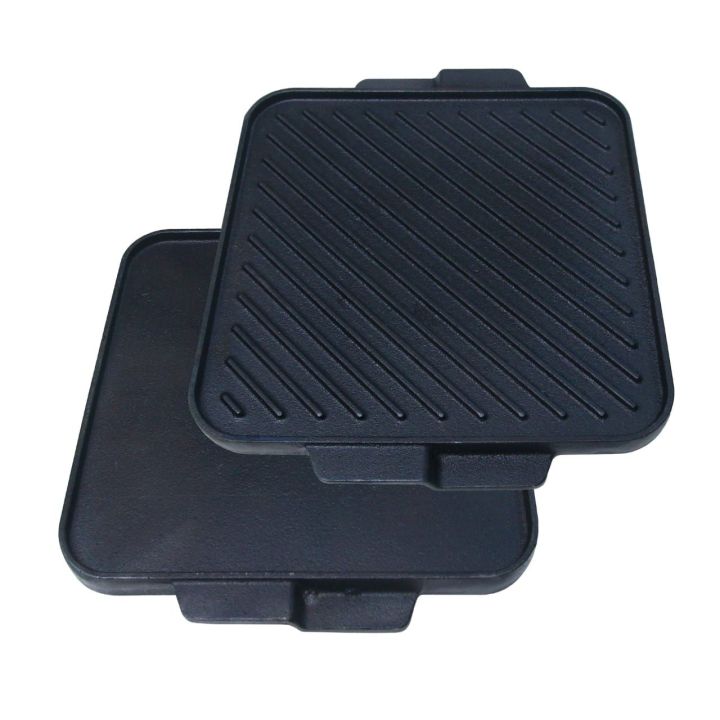 Cast%20Iron%20Single%20Burner%20Reversible%20Grill%20Griddle%2010.5"%20without%20woodbase,%20Krucible%20Kitchen,%20Naturally%20Non%20Stick%20-%20Image%204