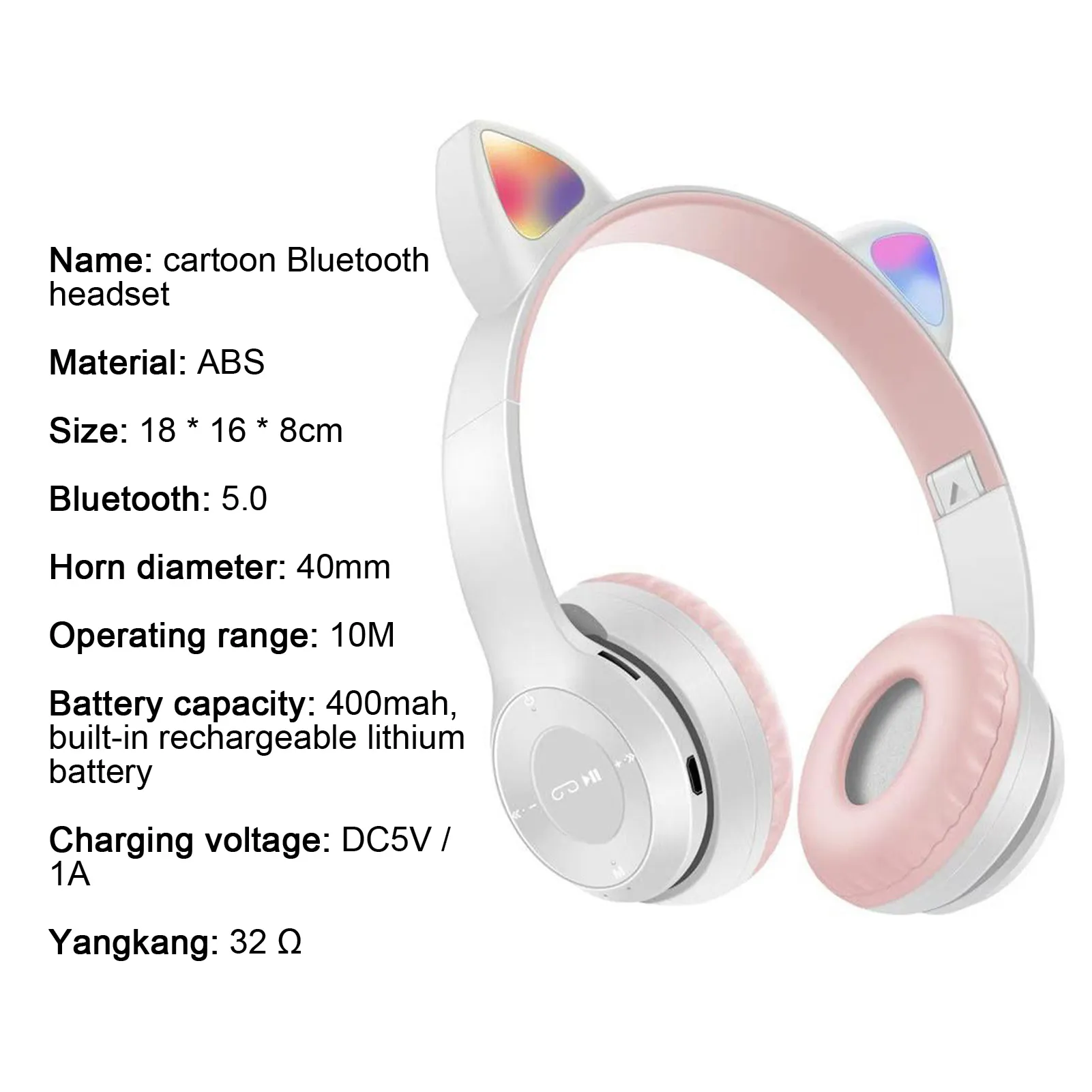 P47M Girls Cat Wireless Headphone for Mobiles, Laptops & PC P47M Girls Cat Wireless Headphone for Mobiles, Laptops & PC