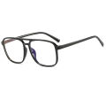 GMLV New Fashion Large Frame Flat Lens Computer Anti Blue Light Eye Protection Glasses for Men Women. 