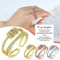 Anti Anxiety Rotatable Ring With Beads For Women Men Anxiety Worry Finger Ring with Card Stress Relief Adjustable Spinner Ring. 
