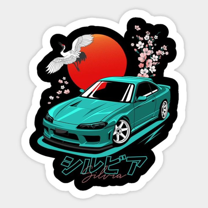 Drift car sticker Pack of 1 for laptop, mobile back, water bottles, notebook 