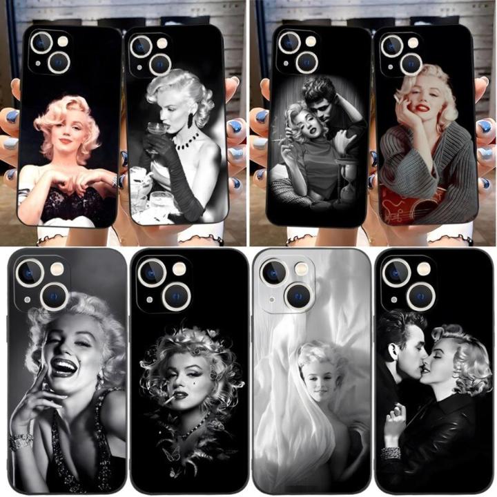 Marilyn Monroe With A Cat Phone Case Funda For Apple Iphone 12 Pro 13 Mini 11 14 Max Xr X Xs 6 6s 7 8 Plus Shockproof Back Cover