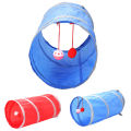 Pet Cat Kitten Tunnel Tube Toy Hide Playing Foldable House Hanging Ball Bell. 