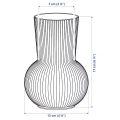 IKEA PADRAG Clear Glass Vase, 17 cm, Modern Tabletop Decoration, Washable. 