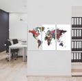 World Map wall  panel decor 18 x 30 inch each panal. 