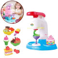 Playdough Ice Cream Parlor Set: Colorful Clay Pretend Play Kit for Kids - Fun and Educational Ice Cream Maker Machine Set with 6 Unique Clay Colors. 