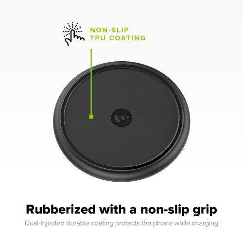 Mophie  Wireless Charging Base Black, MFI Certified, Up to 7.5W Qi Fast Wireless Charging, Robust Build, Compatible with the Apple iPhone X, iPhone 8 Series and Qi-Enabled Smartphones