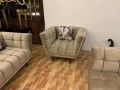 Sofa Set 5 Seater Modern DABAL ROTI Designed Shop Mart furnished With free 5 Cushions & Color Can be Customized(3+1+1). 