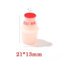 Yamily 10Pcs/Resin Korean Milk Bottle Charm Dollhouse Colorful Bottle DIY Making Pendant Jewelry For Keychain Earrings Necklace. 