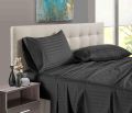 Hotel Collection Sateen Stripe Bed Sheets | Egyptian Cotton Single & King Size Fancy Bedsheet Set With Pillow Cases.3 PC Bed Sheets Double (1 Flat Sheet & 2 Pillow Cover) and Single (1 Flat Bed sheet & 1 Pillow Case). 