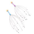 Relaxing Head Scalp Massager - Head Massager For Deep Relaxation And Stress Relief - Octopus Manual Massager for Head - Deep Relaxation Scalp Massager - Hand Held Scalp Pointer. 