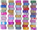 DIY Crafts Washi Tape Set of 12 Rolls with free double sided tissue tape.. 