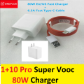 Super Vooc  80W Charger Adapter + Cable PD Warp Charger for 1+10 Pro. 