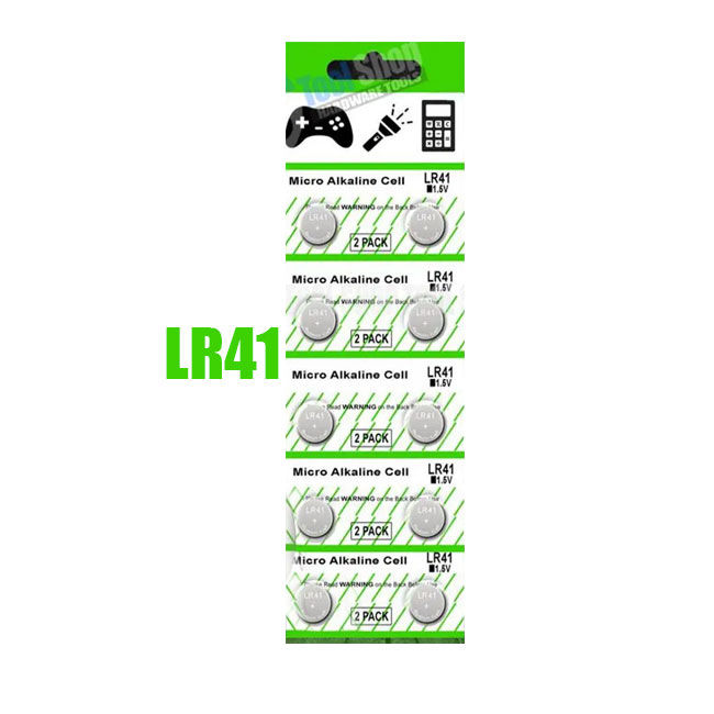 LR41 10 pcs Micro Alkaline Battery Coin/Button Cell Single Use for Model Same Size AG3 / LR41 / 192 / 392A / SR41 / LR736 / CX41 / 392 Alkaline Battery Button Cell(1.5V)